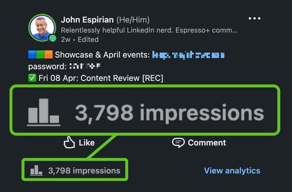 What is a Good Number of Impressions on Linkedin Post