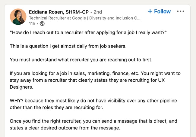 What to Message a Recruiter on Linkedin After Applying