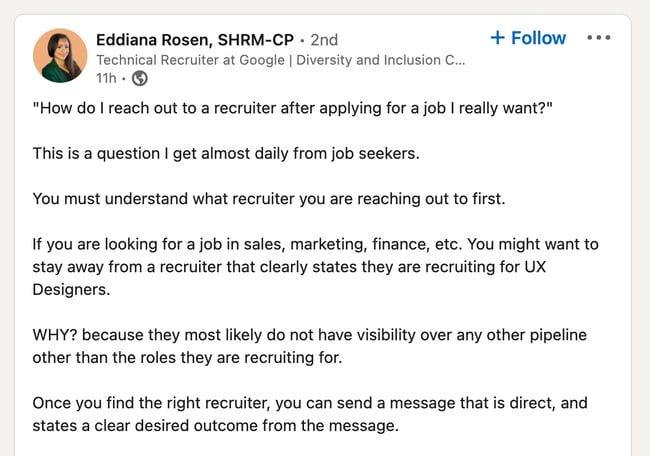 What to Say to a Recruiter on Linkedin After Applying